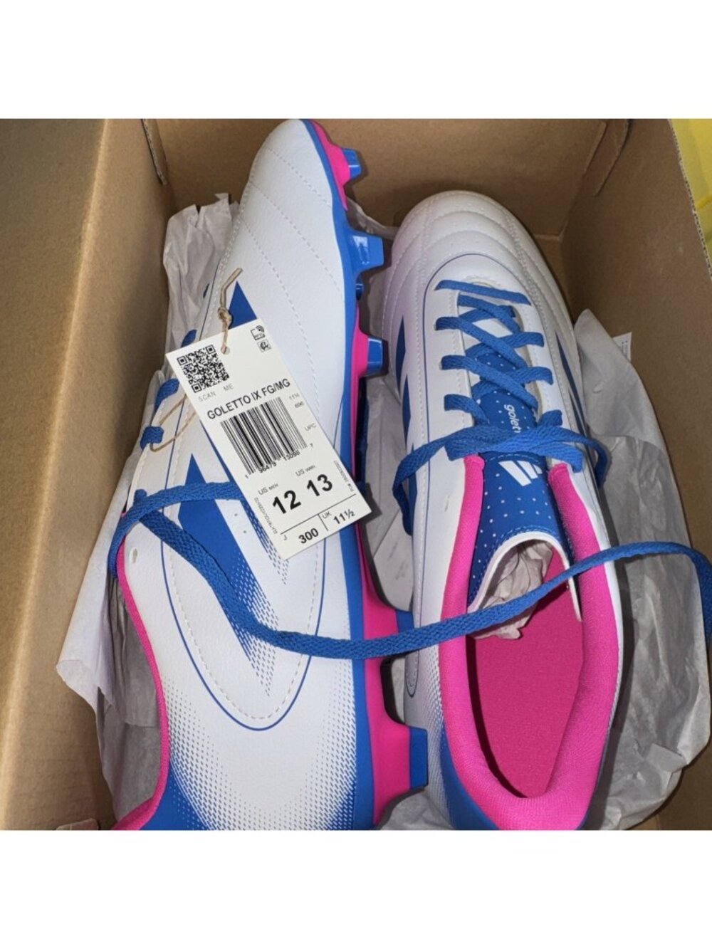 adidas Adults Goletto IX FG/MG Soccer Cleats US 13 Women Men’s 12